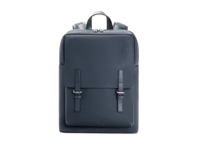 LOEWE Military Backpack In Soft Grained Calfskin "Ocean"