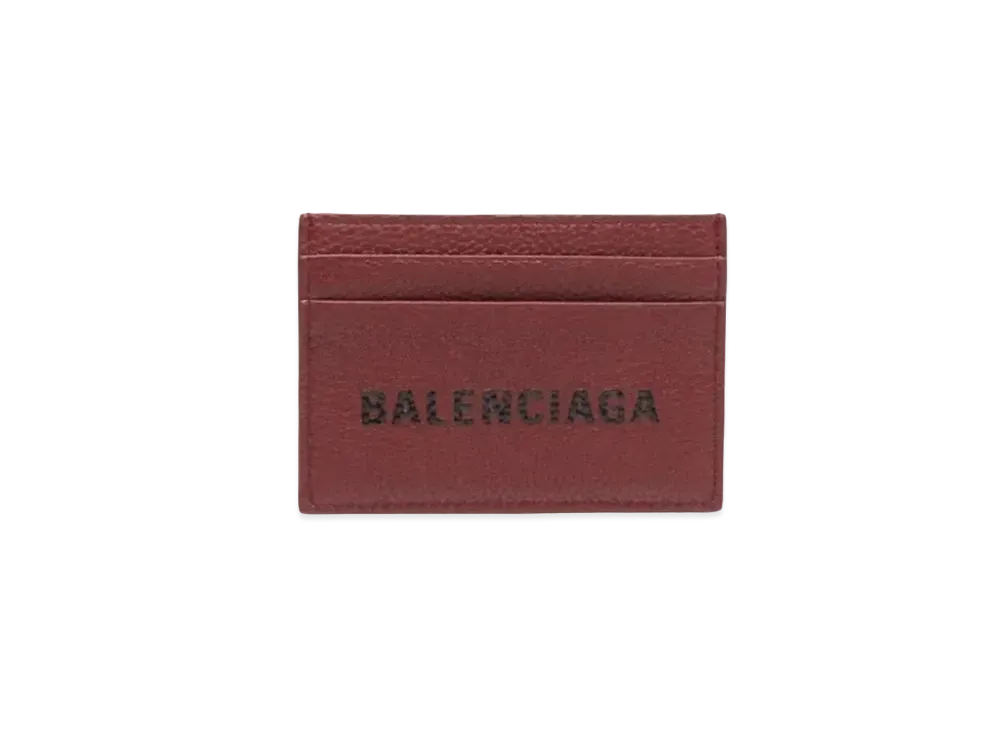 BALENCIAGA Everyday Daily Style Multicard Slot Card Holder "Prune/Black"