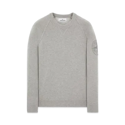 Stone Island 514B7 GEELONG WOOL WITH EMBROIDERY "Pearl Grey"