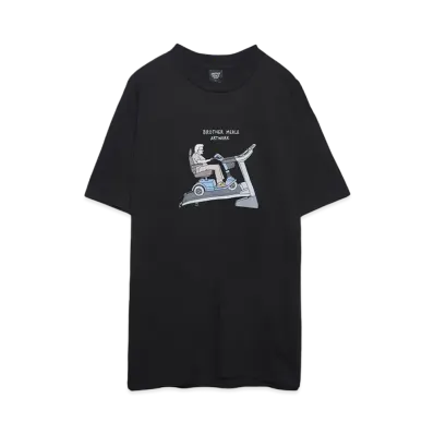 BROTHER MERLE Men's Knit S/S Crew T-Shirt - Threadmill "Black"