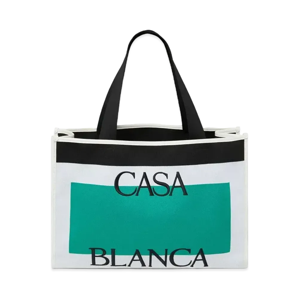 Casablanca Knitted Shopper Bag "White"