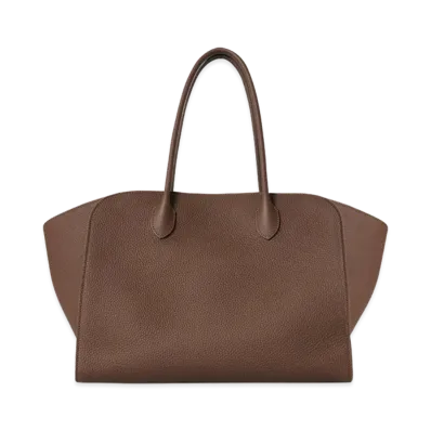 The Row Women's Marlo 14 Leather Tote Bag "Dark Olive"