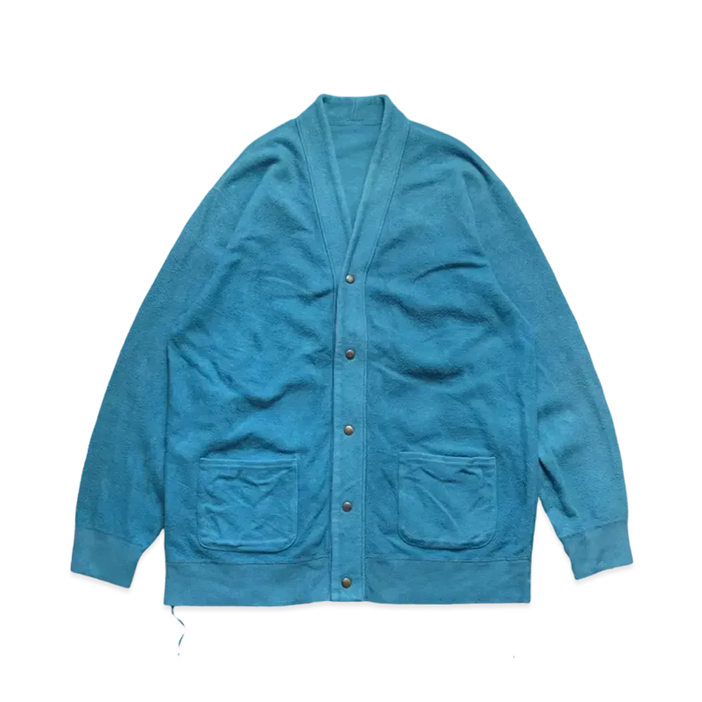 KAPITAL VINTAGE BACK HAIR REVERSIBLE CARDIGAN "Blue"