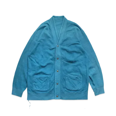 KAPITAL VINTAGE BACK HAIR REVERSIBLE CARDIGAN "Blue"