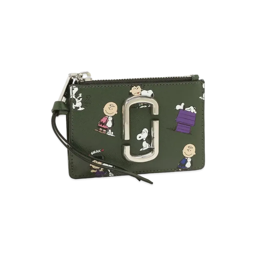 Marc Jacobs Peanuts X Marc Jacobs The Snapshot Top Zip Multi Wallet "Dark Green Multi"