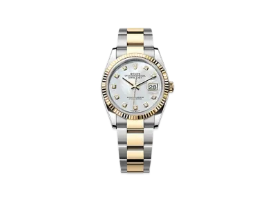 ROLEX Datejust 36 Oystersteel & Yellow Gold "White"