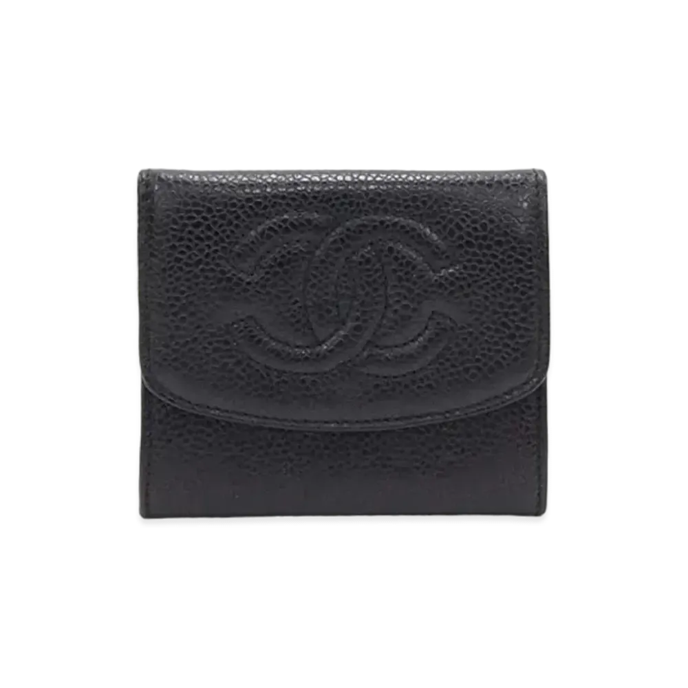 CHANEL Coco Mark Coin Case Caviarskin "Black"