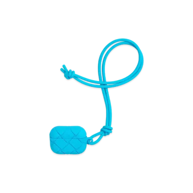 Bottega Veneta Intrecciato Rubber Silicon Airpods Pro Case "Pool"