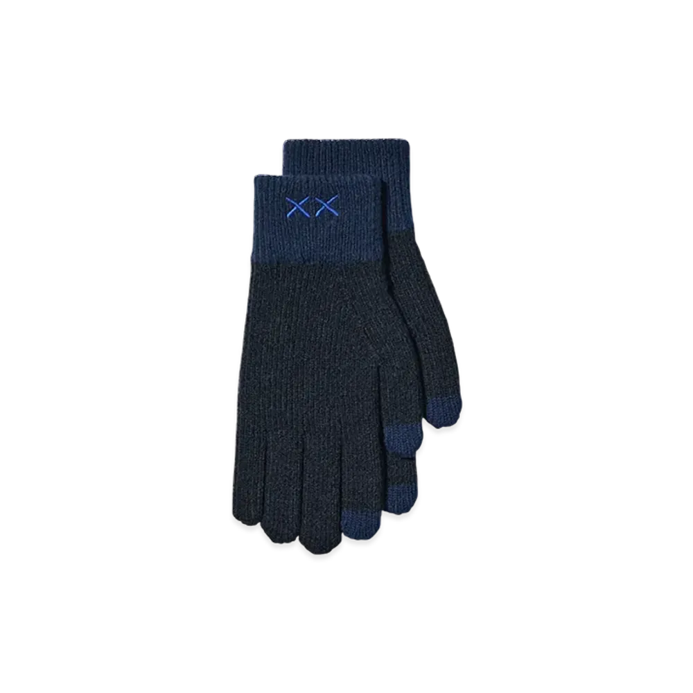 Uniqlo x KAWS Winter Heattech Knit Gloves "Navy"