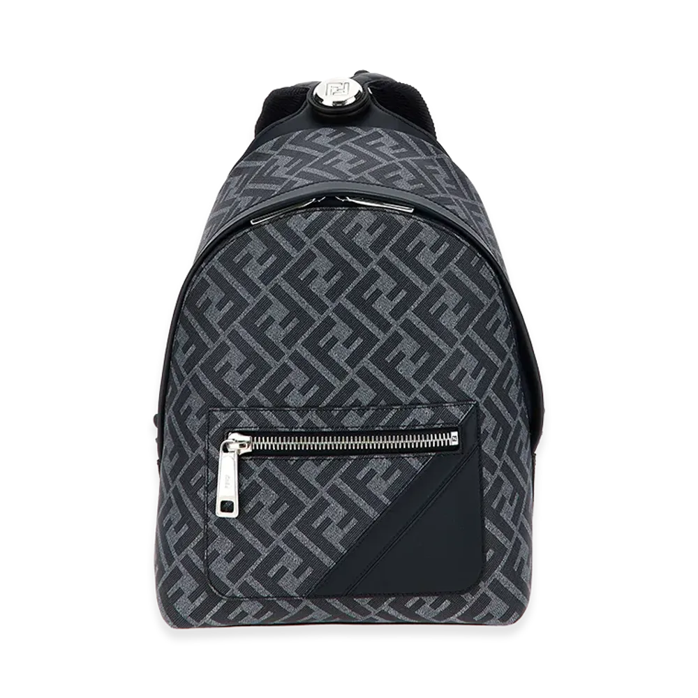 FENDI Chiodo Small Diagonal Backpack "Blue"