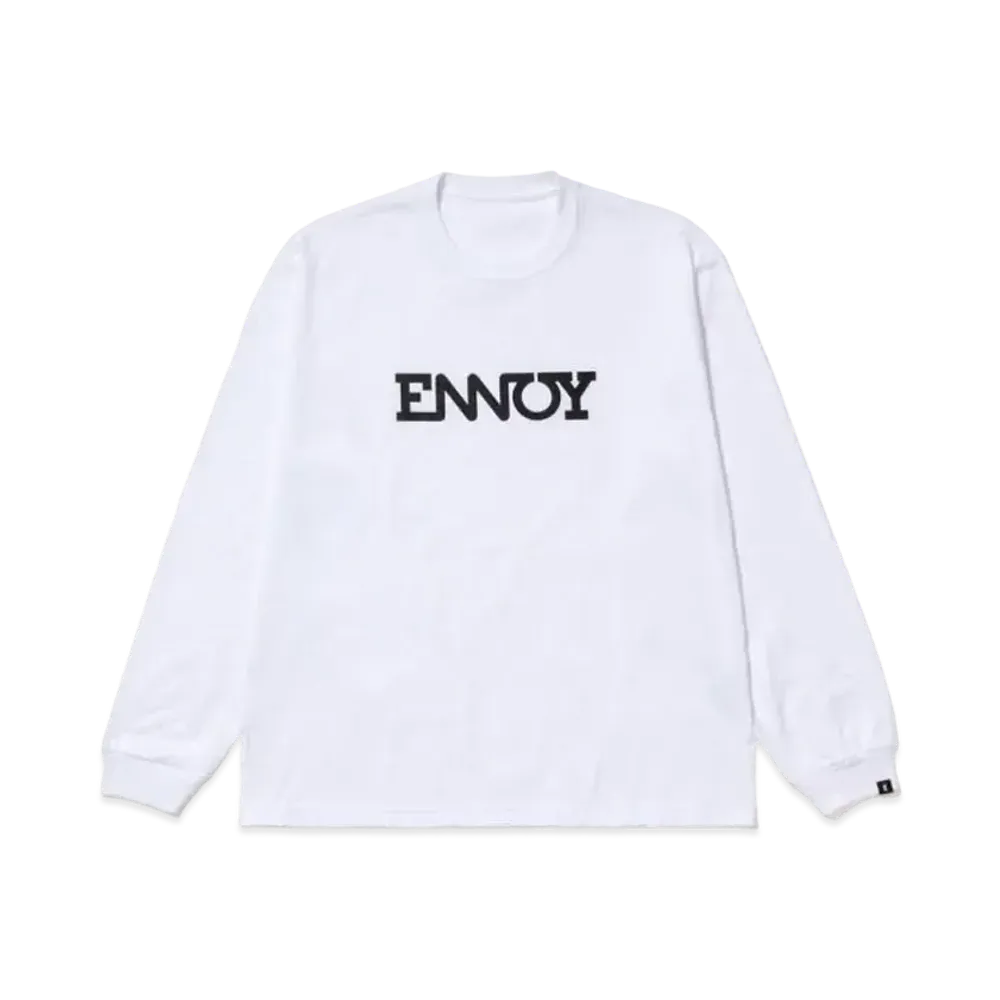 ENNOY 21SS Electric Logo L/S Tee "White" SS21BRENCT03AM