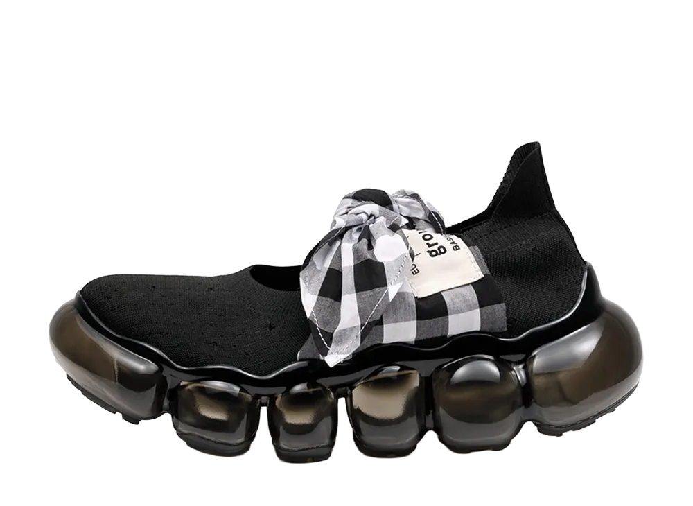 grounds JEWELRY HANKIE PUMPS "Black White Gingham/Black"