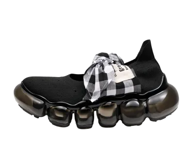 grounds JEWELRY HANKIE PUMPS "Black White Gingham/Black"