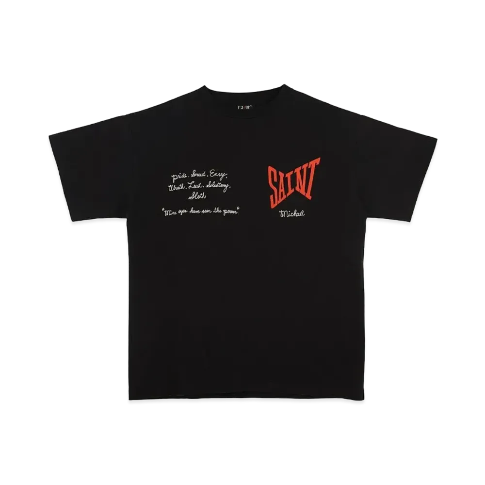 SAINT Mxxxxxx SAINT LOGO MESSAGE T-SHIRT "Black"