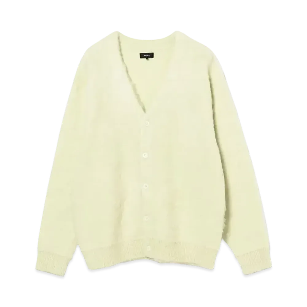 BEAMS 7 Gauge Solid Shaggy Cardigan "MintGreen"