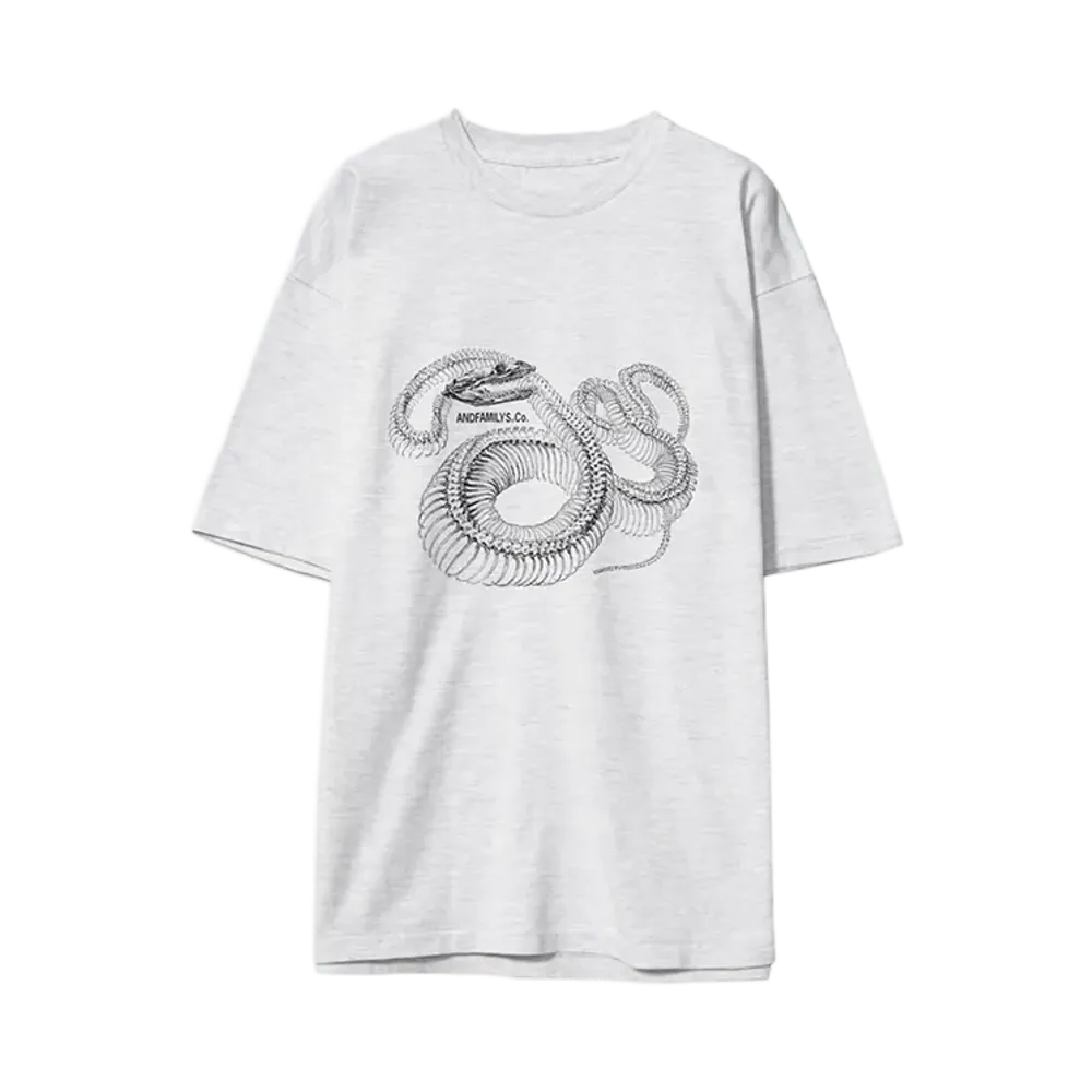 ANDFAMILYS Standard Tee Snake Bone "ASH"