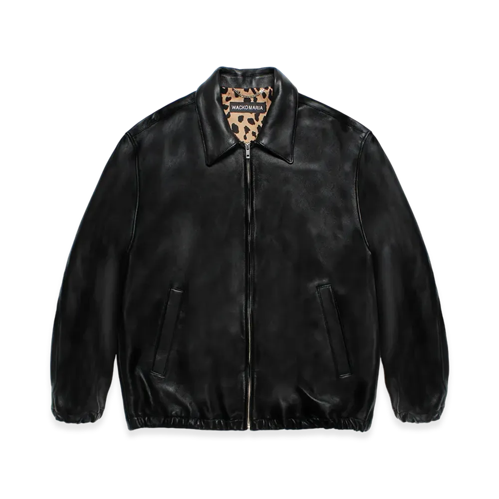WACKO MARIA Leather 50's Jacket "Black"
