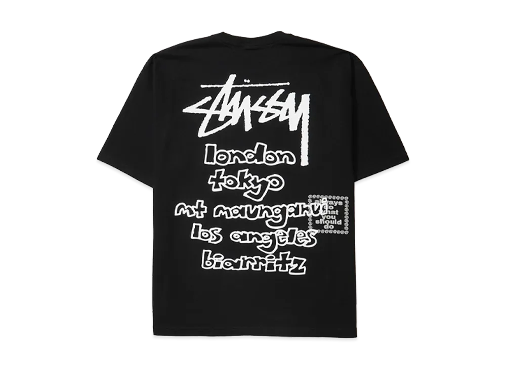 Stussy x Always Do What You Should Do World Tour Tee "Black"