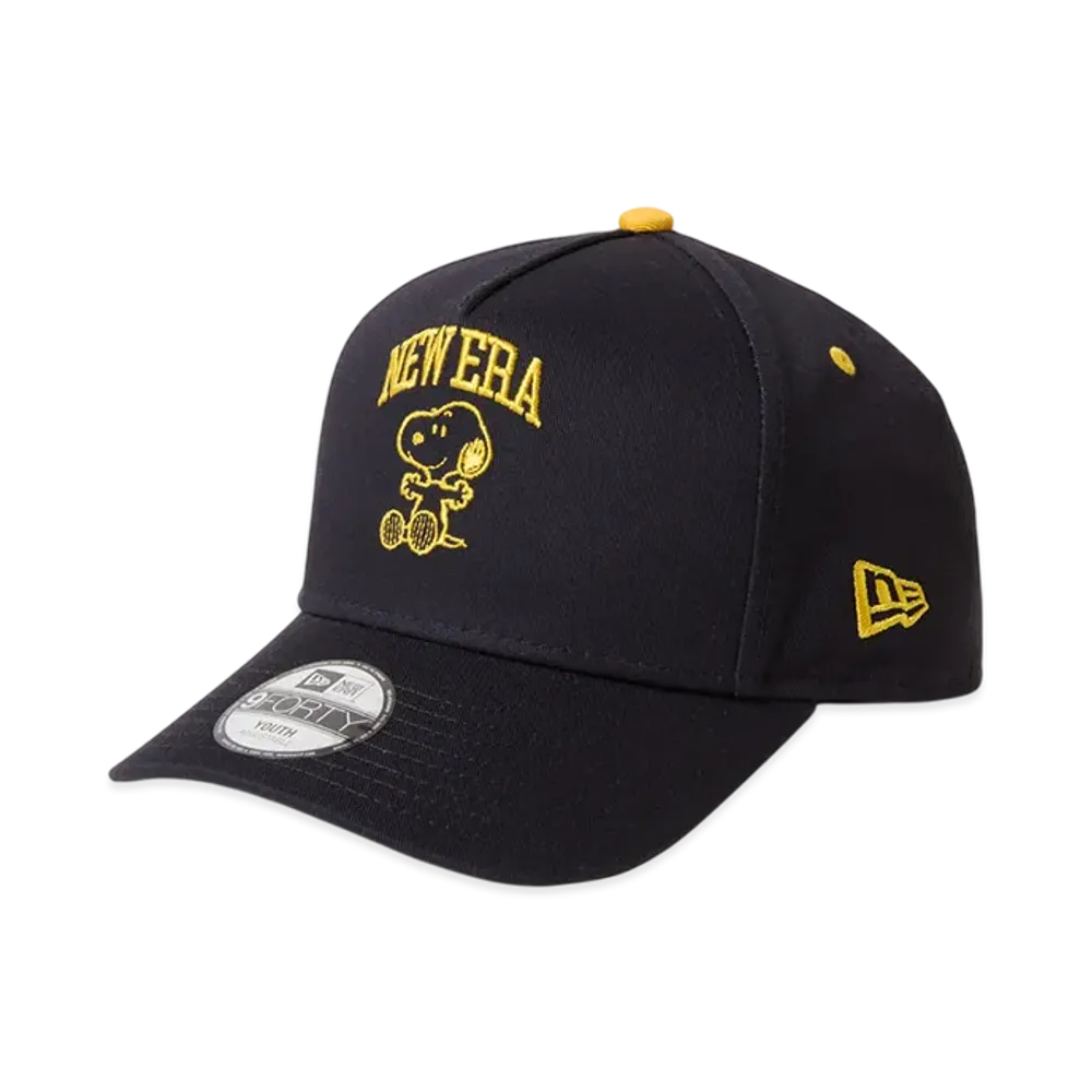 NEW ERA x PEANUTS Youth 9FORTY A-Frame College Logo Kids "Navy"