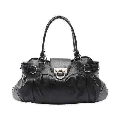 Salvatore Ferragamo Marissa Gancio Handle Bag "Black"