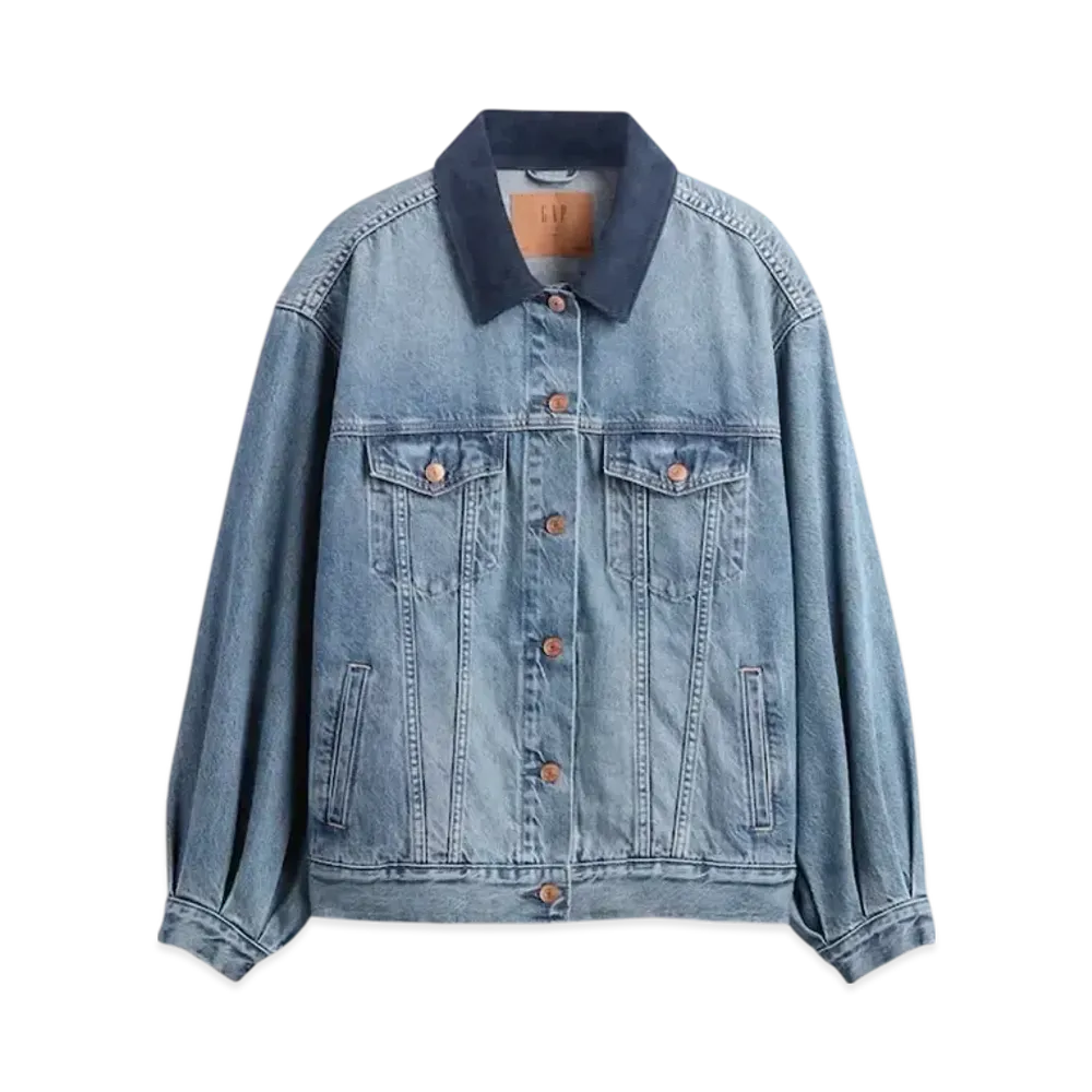 GAP x DOEN Oversized Icon Denim Jacket "Washed Medium Blue"