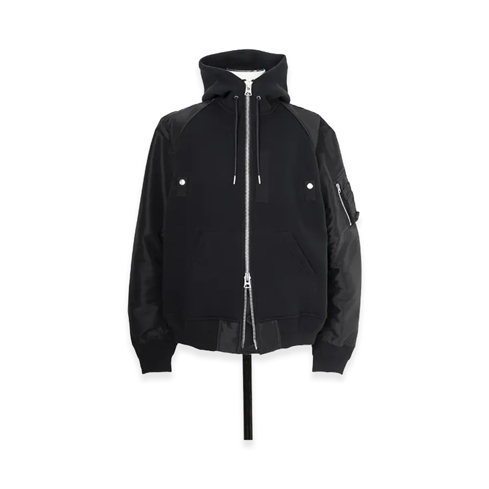 sacai Sponge Sweat Hoodie "Black"