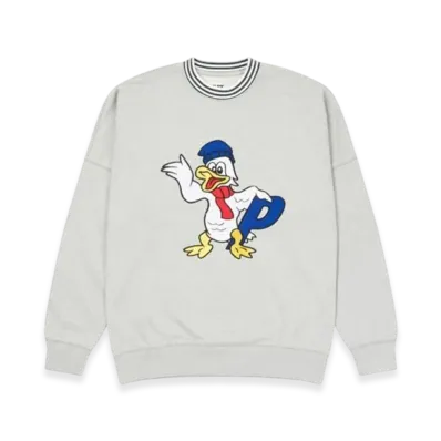 PALACE Chilly Duck Out Drop Shoulder Crew "Grey Marl"
