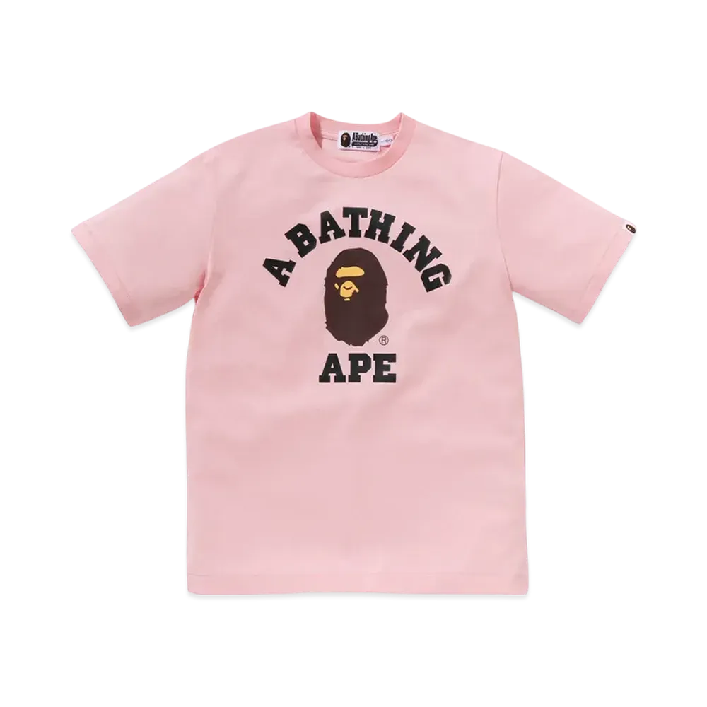 A BATHING APE College Tee "Pink"