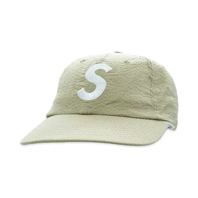 Supreme Seersucker S Logo 6-Panel "Tan"