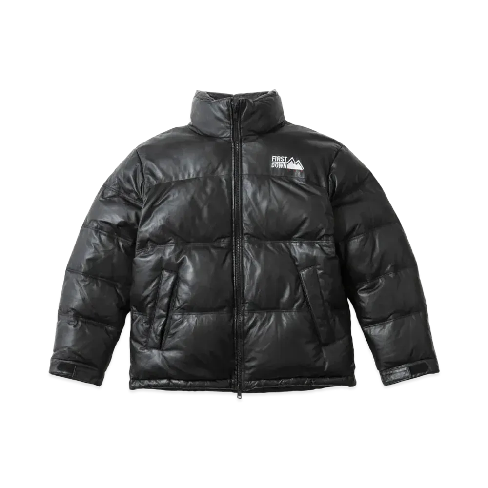 FIRST DOWN LEATHER DOWN JACKET "Black"