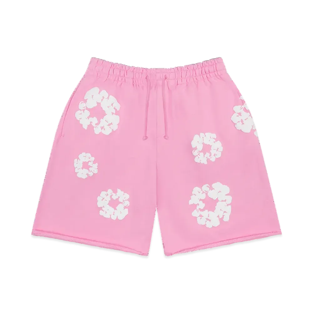 DENIM TEARS Cotton Wreath Sweatshorts "Pink"