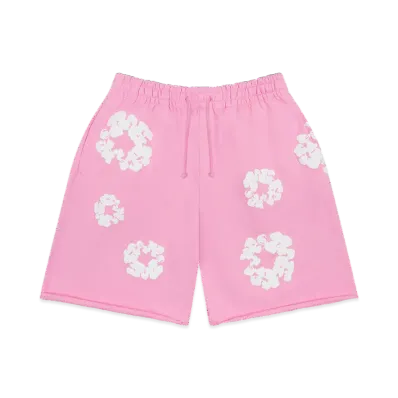 DENIM TEARS Cotton Wreath Sweatshorts "Pink"