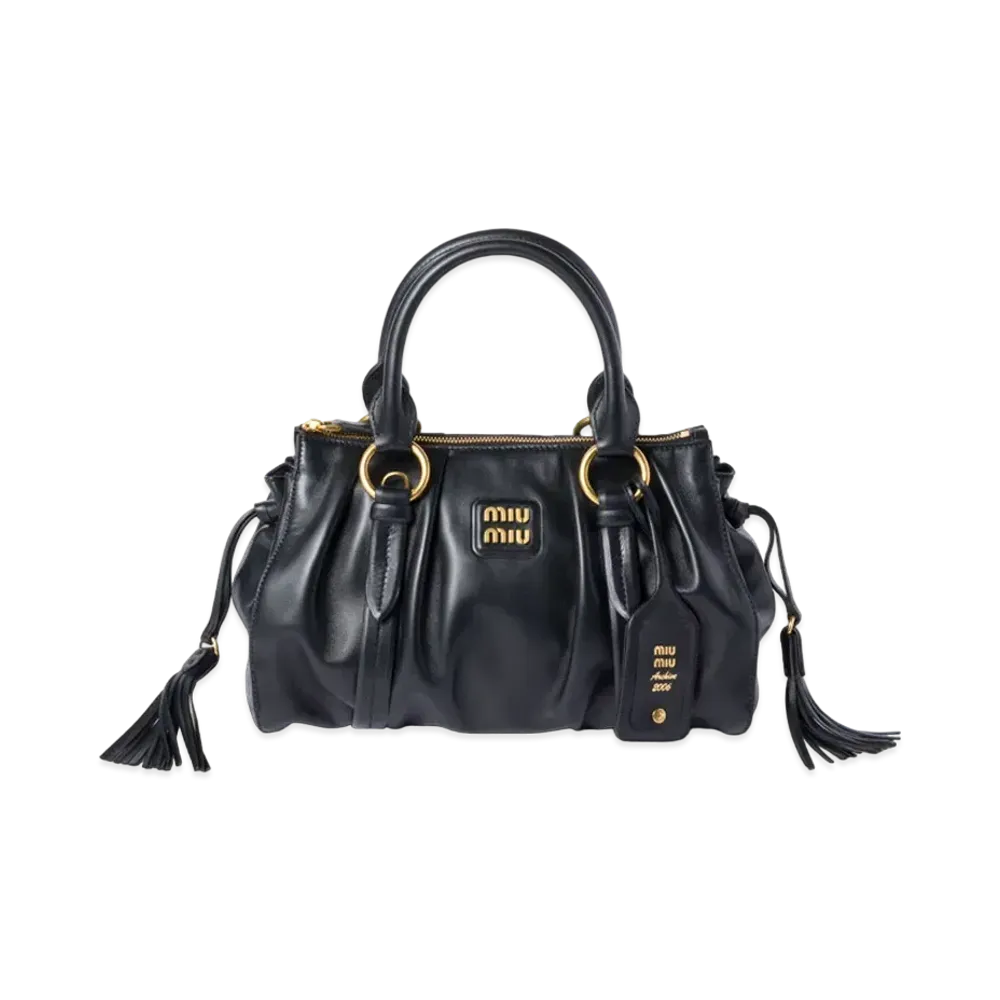 MIUMIU Joie Nappa Leather Bag "Black"