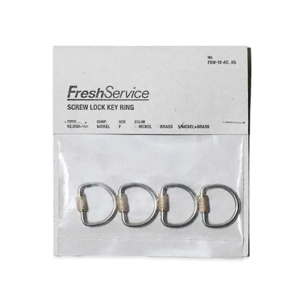 FreshService Screw Lock Key Ring "Nickel/Brass"