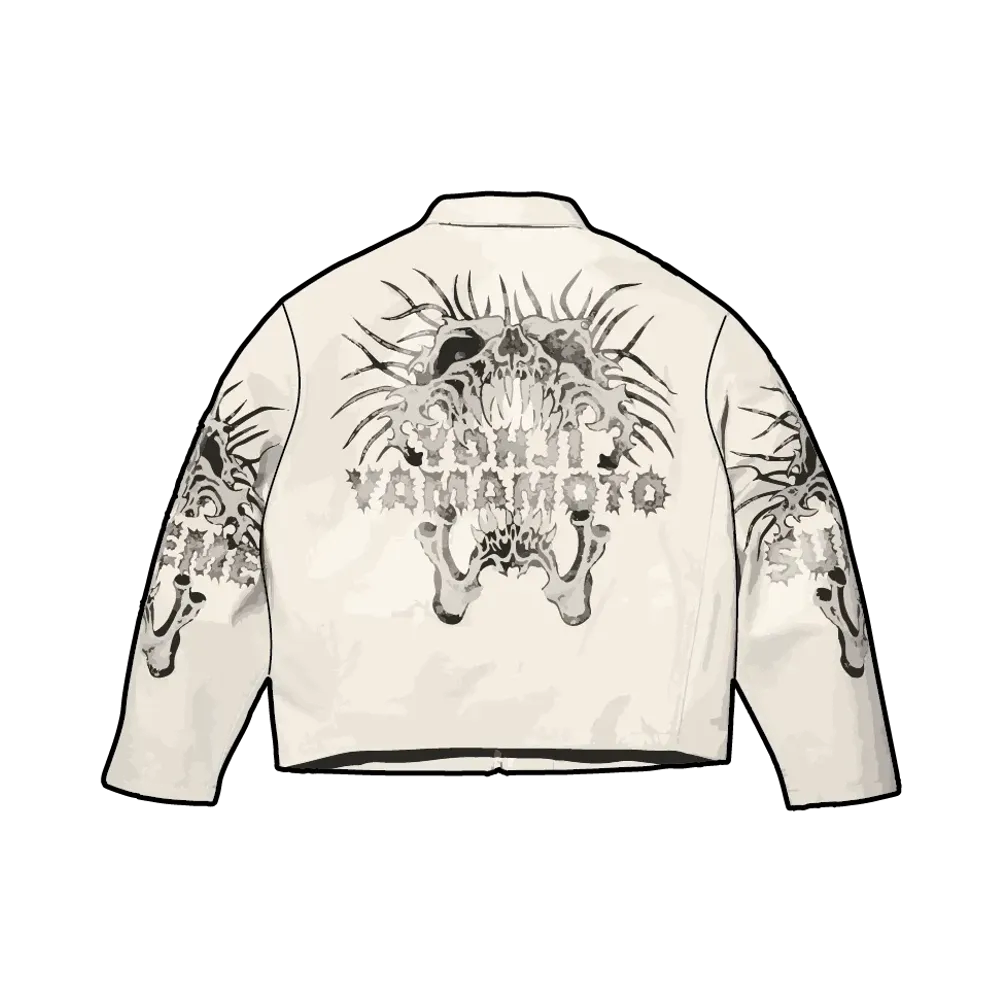 Supreme x Y's by Yohji Yamamoto Leather Jacket "White"