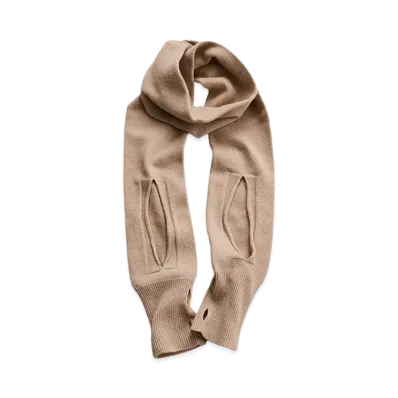 NICENESS Toby Vicuña Cashmere Sleeve Muffler "Natural"