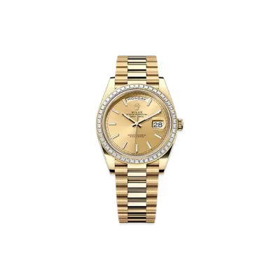 ROLEX Day-Date 40mm Yellow Gold Diamond 228398TBR "Champagne-colour"
