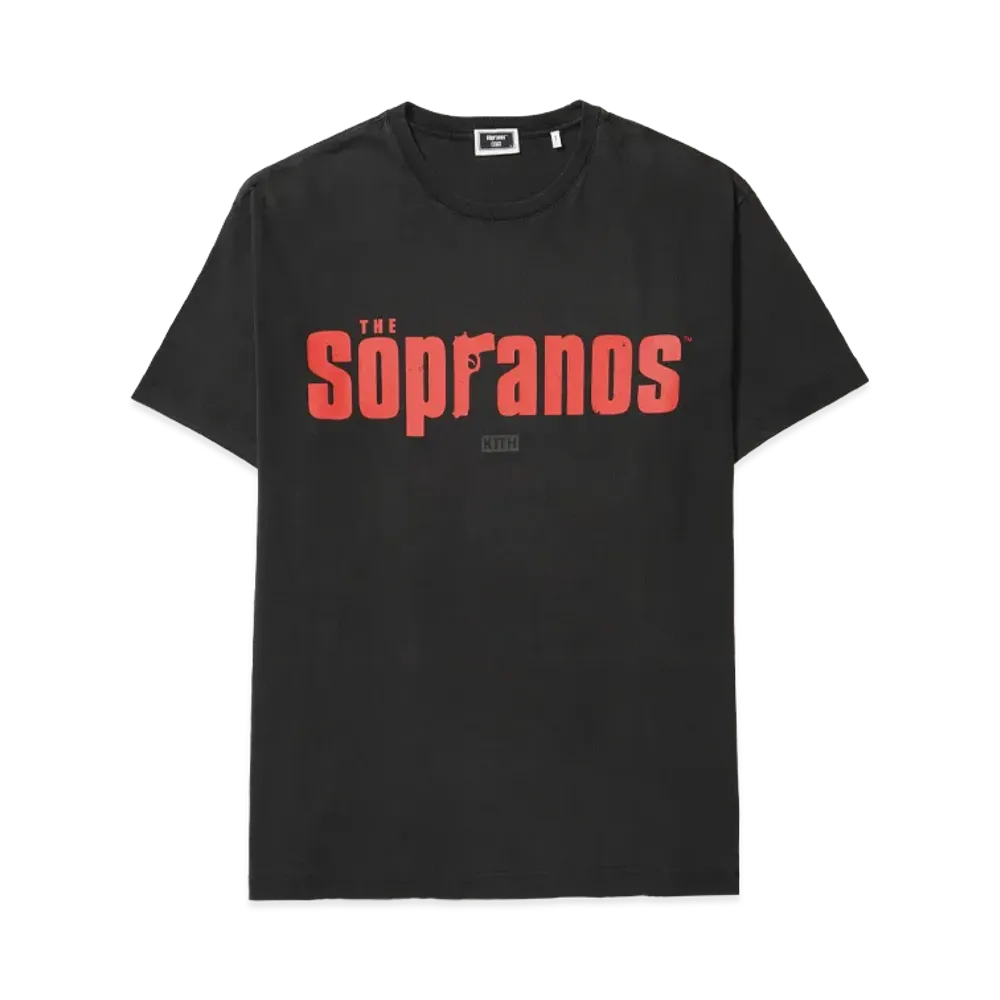 Kith x The Sopranos Main Logo Vintage Tee "Black"