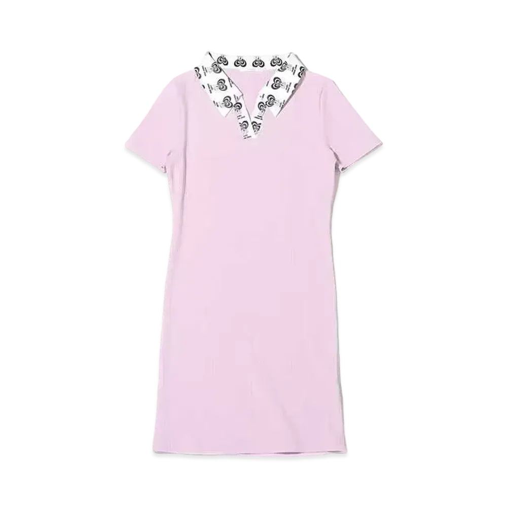 atmos pink x eicHi! HOnOKA Tight Dress With Collar "Purple"