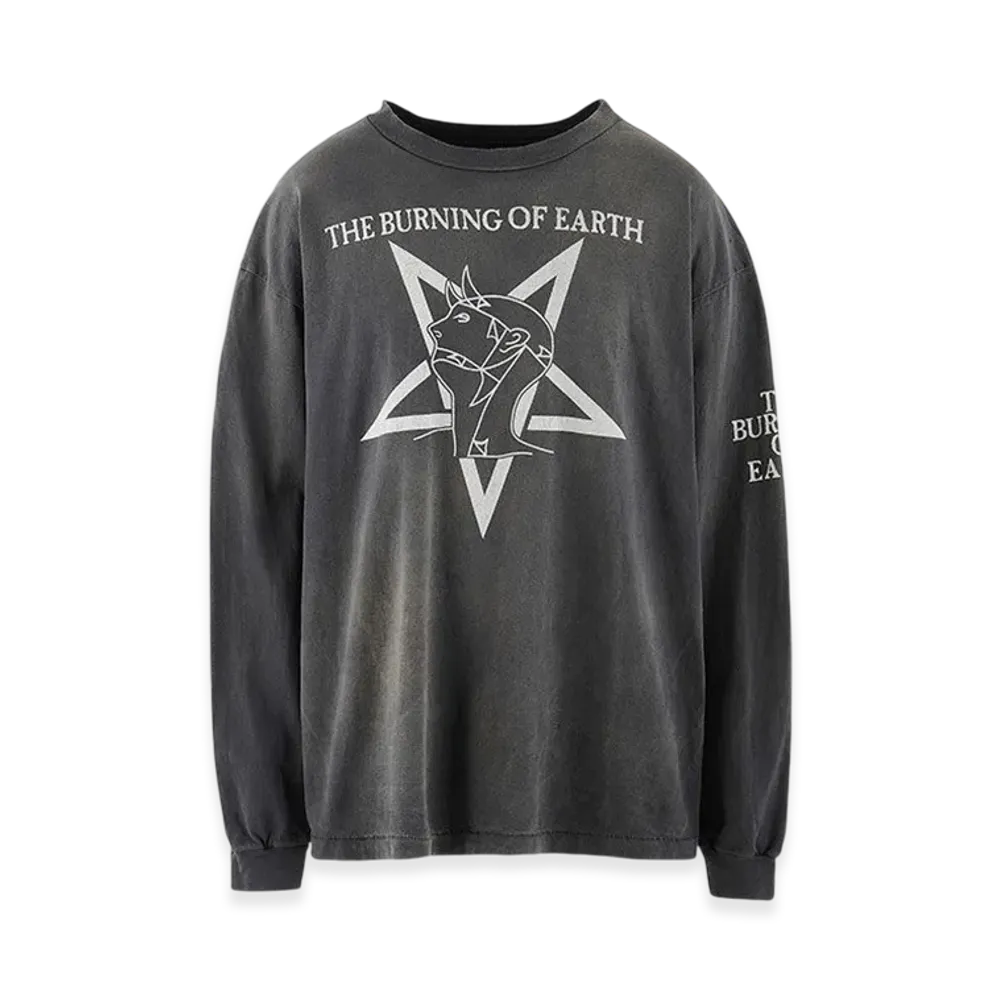 Saint Mxxxxxx LS Tee Burn Of Earth "Black"
