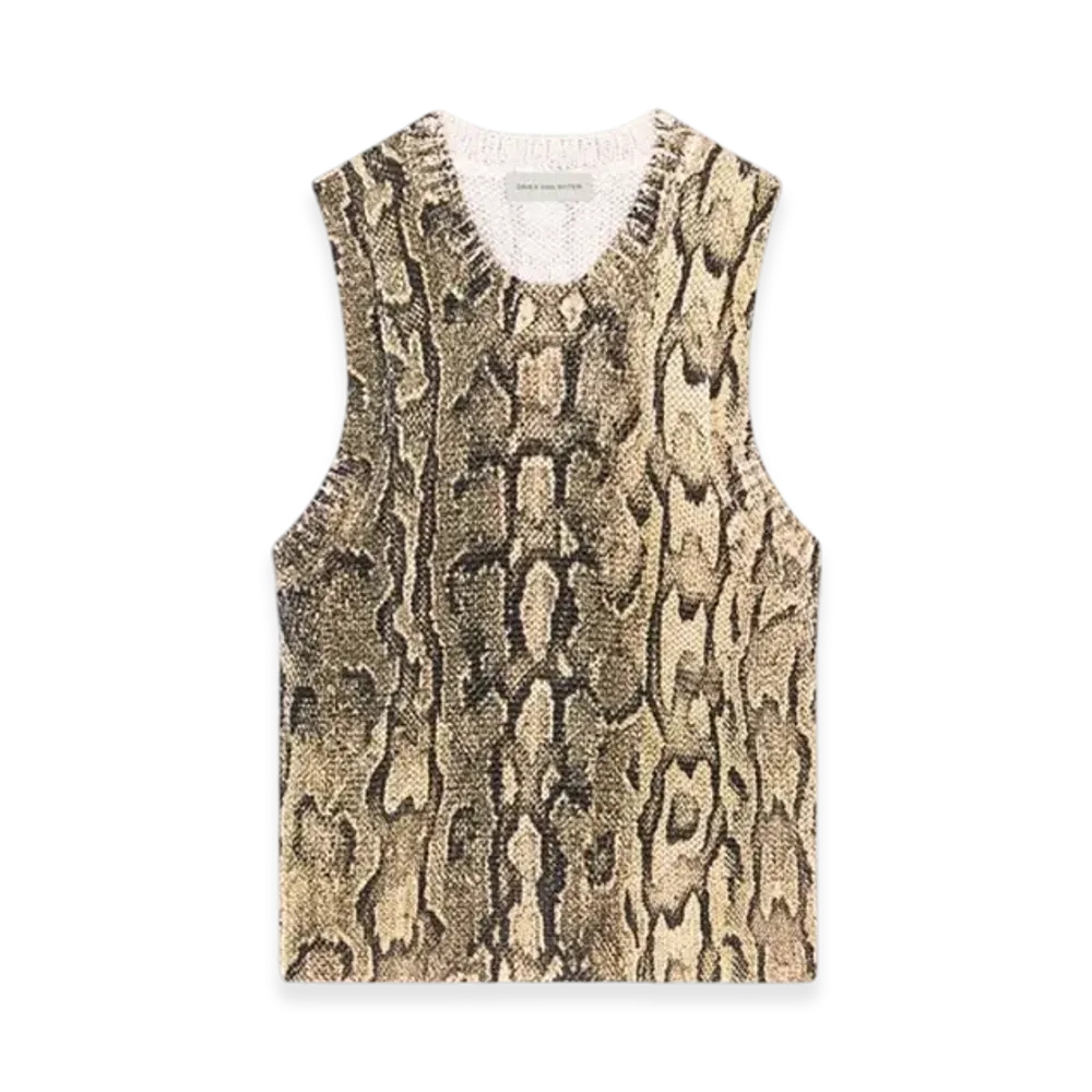 DRIES VAN NOTEN Women's Snake Print Sweater "Beige"