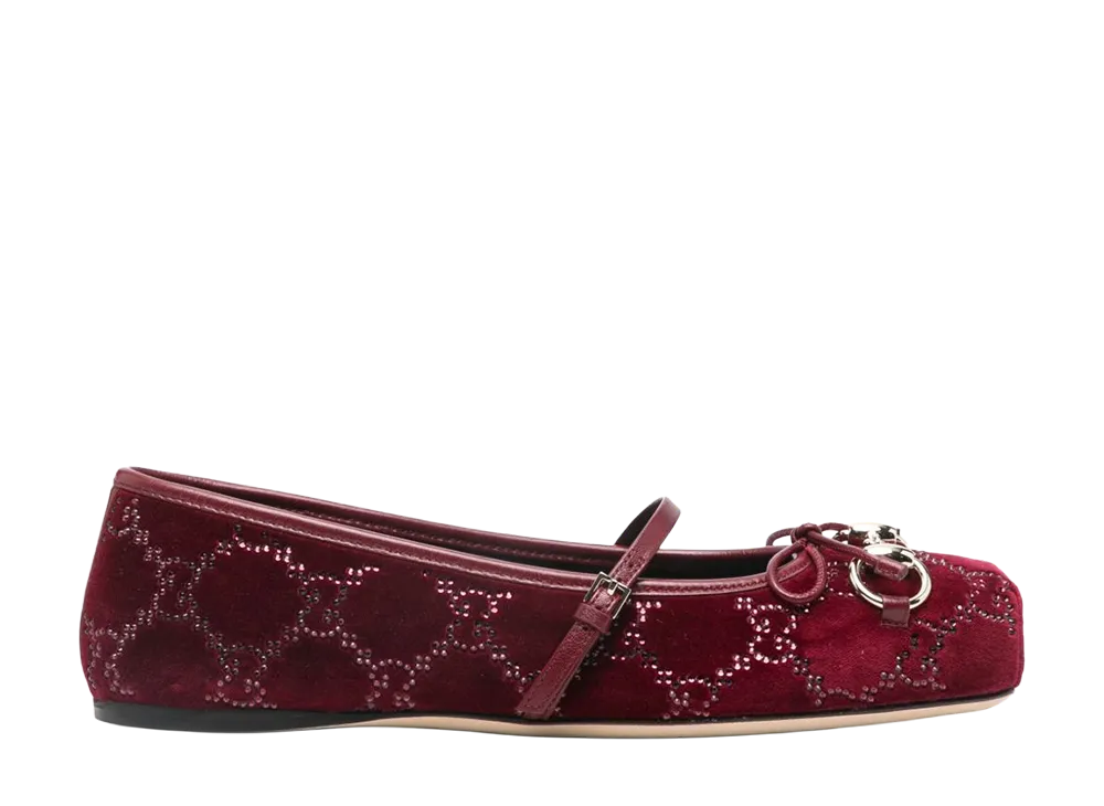 GUCCI Women's Flat Shoes "Bordeaux"