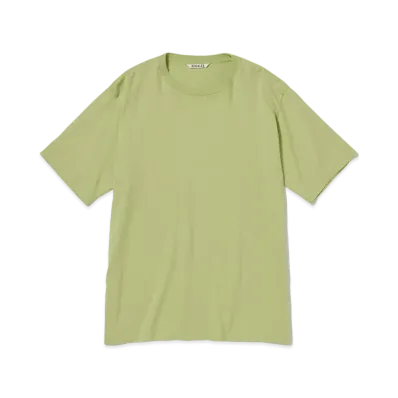 AURALEE Luster Plaiting Tee "Light Green"