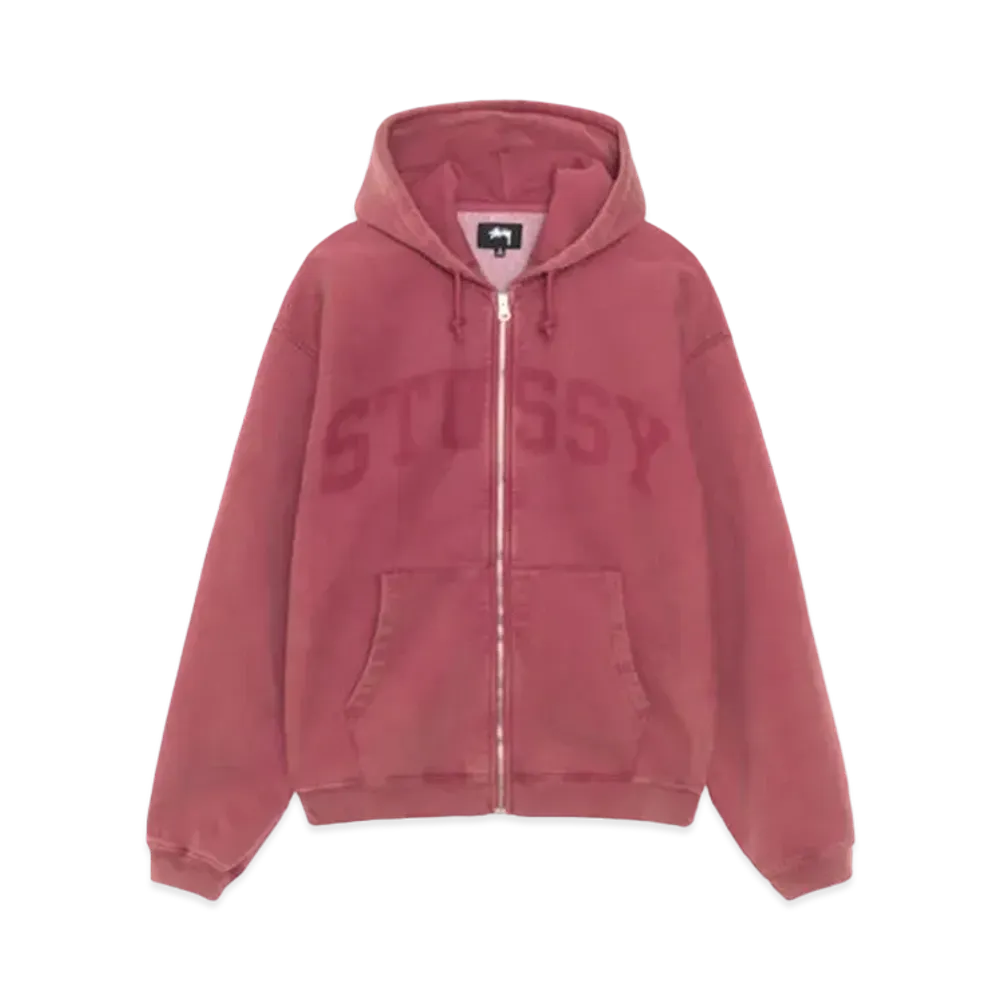 Stussy Faded Graphic Zip Hood "Burgundy"