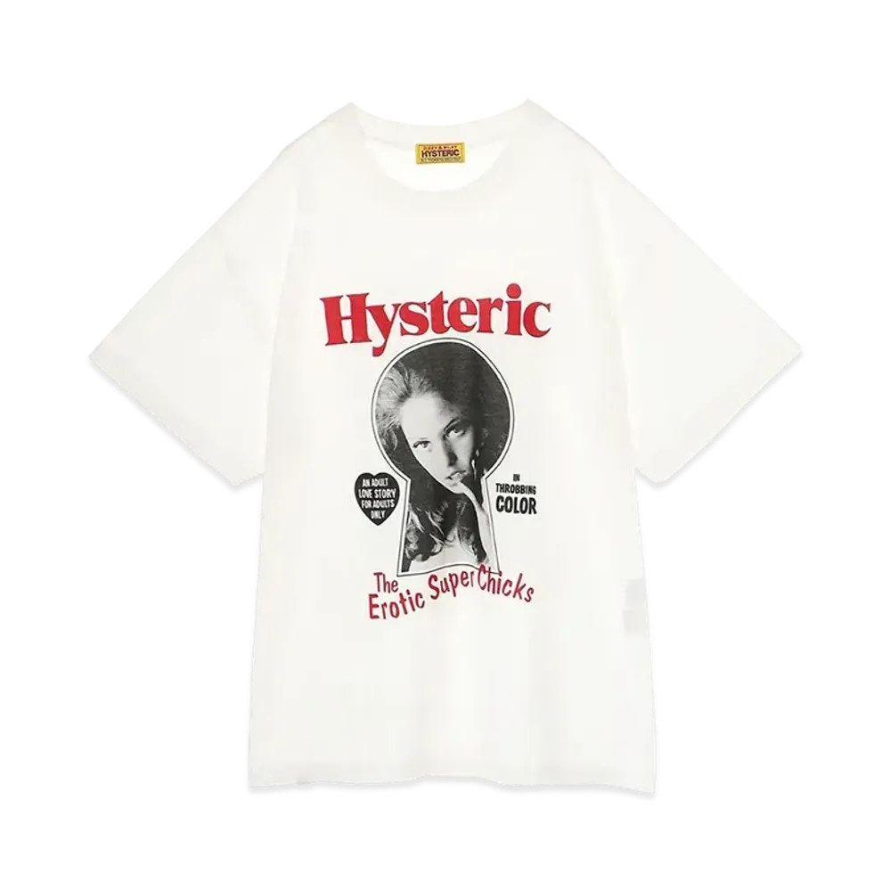 HYSTERIC GLAMOUR Erotic Chicks Oversized T-Shirt "White"