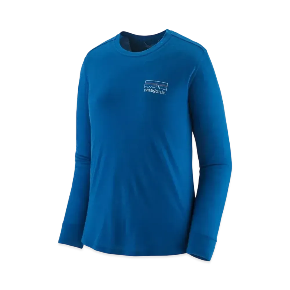 Patagonia Women's Longsleep Capilene Cool Merino Blend Graphic Shirt "Endless Blue"