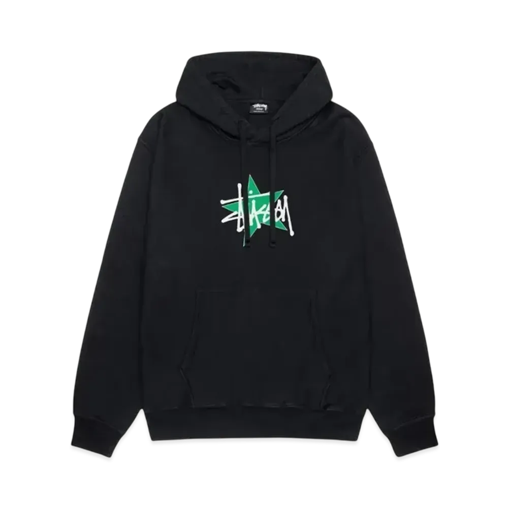 Stussy Star Pigment Dyed Hoodie "Black"