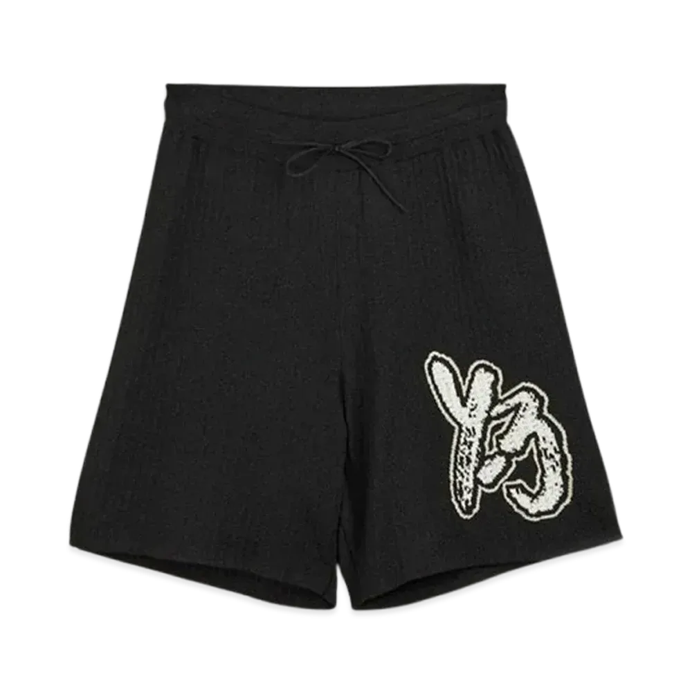 Y-3 Brush Logo Knit Short Pants "Black"