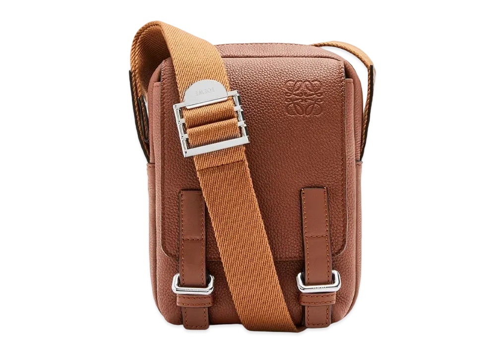 LOEWE Xs Military Crossbody In Soft Grained Calfskin "Cognac"