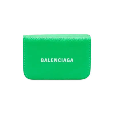 BALENCIAGA Men's Cash Mini Wallet "Green"